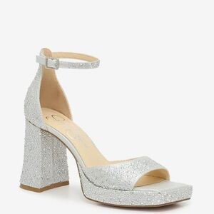 Jessica Simpson Silver Metallic Heels